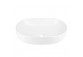 Countertop washbasin Corsan Olvena oval 60x40x15 cm with waste klik-klak whitem