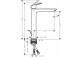 Single lever washbasin faucet 240 Fine without waste, Hansgrohe Logis - Chrome