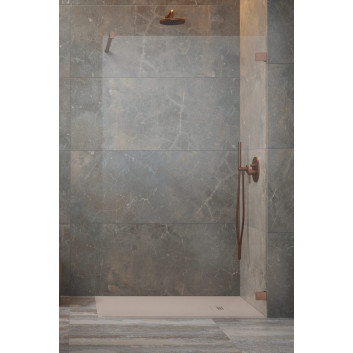 Door shower walk-in Radaway Essenza Pro 8 Gold, 50x200cm, glass transparent, profil gold
