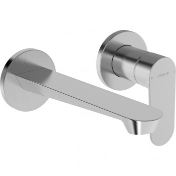 Washbasin faucet HansaGenesis, component wall mounted, spout 20,3 cm - black mat