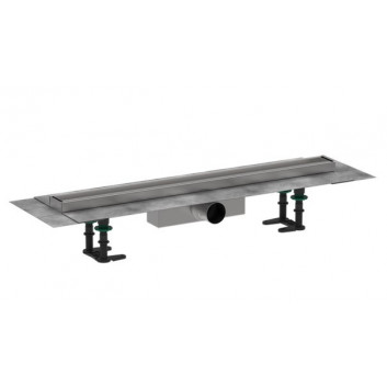 External part odpływu Hansgrohe RainDrain Flex, 80 cm, montaż przy ścianie - black mat