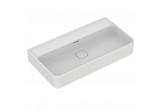 Washbasin rectangular countertop Ideal Standard Strada II, 80x43 cm, without tap hole, with coating Ideal Plus - white