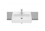Washbasin wall mounted Roca Gap, 80x46cm, z overflow, battery hole SUPRAGLAZE, white