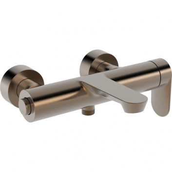 Mixer bath and shower HansaGenesis, single lever, wall mounting - brushed steel