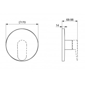 Washbasin faucet HansaGenesis, component wall mounted, spout 20,3 cm - chrome