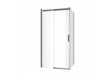 Corner shower cabin Excellent Seria 201 rectangular 120x80 cm, door sliding 120 cm, profil chrome