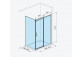 Corner shower cabin Excellent Seria 201 rectangular 120x80 cm, door sliding 120 cm, profil chrome