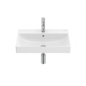 Small washbasin wall mounted Roca Ona 65x46 cm FINECERAMIC® - white
