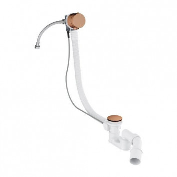 Siphon wannowy OMNIRES CGS przelewowo-odpływowo-napełniający - gold