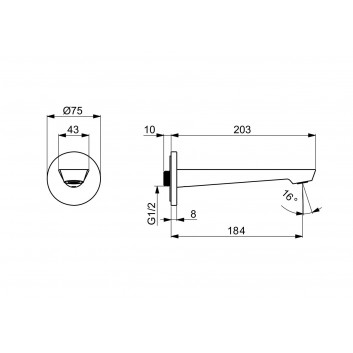 Bidet mixer HansaGenesis, standing, single lever - chrome
