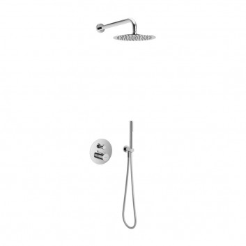 Set prysznicowo-wannowy Excellent Pi, concealed, 2 wyjścia wody, overhead shower 200mm, black mat