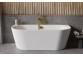 Bathtub wallmounted Besco Vica New, 170x80 cm, acrylic, white + klik-klak white z overflow slim 