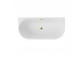 Bathtub wallmounted Besco Vica New, 170x80 cm, acrylic, white + klik-klak white z overflow slim 