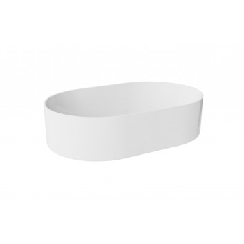 Countertop washbasin Besco Lova B&W 34x53 cm - white and black