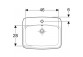 Recessed washbasin 55x45cm, Geberit VariForm - White / KeraTect 