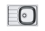 Zlewozmywak Franke Spark SKL 611-62/44 for built-in, jednokomorowy z ociekaczem - stainless steel, len