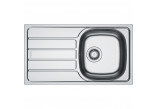 Zlewozmywak Franke Spark SKL 611-78/44 for built-in, jednokomorowy z ociekaczem - stainless steel, len