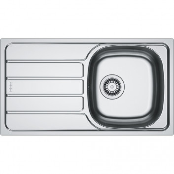 Zlewozmywak Franke Spark SKL 611-62/44 for built-in, jednokomorowy z ociekaczem - stainless steel, len