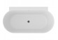 Bathtub freestanding do ściany Ravak Freedom Wall II Tec, acrylic,170x87 cm - white, osłona odpływu white