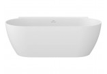 Bathtub freestanding do ściany Ravak Freedom Wall II Tec, acrylic,170x87 cm - white, osłona odpływu white