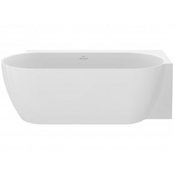 Bathtub freestanding do ściany Ravak Freedom Wall II Tec, acrylic,170x87 cm - white, osłona odpływu white