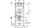 Concelaed frame Geberit Duofix Basic do WC wiszącego, UP100 ze wspornikami