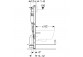 Concelaed frame Geberit Duofix Basic do WC wiszącego, UP100 ze wspornikami