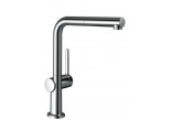 Kitchen faucet Hansgrohe Talis M54, single lever, with pull-out spray, 2jet, sBox - black brushed chromee