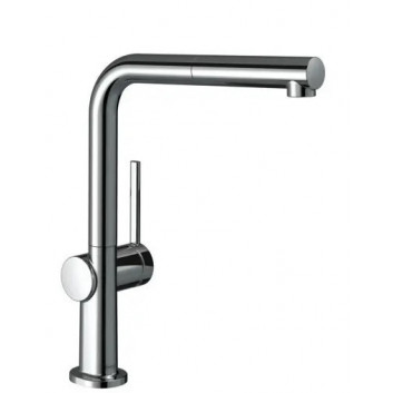 Kitchen faucet Hansgrohe Talis M54, single lever, with pull-out spray, 2jet, sBox - black brushed chromee