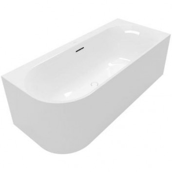 Bathtub wallmounted 180x80 , Villeroy&Boch Loop&Friends - Weiss Alpin
