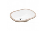 Under-countertop washbasin Oltens Drammen, rectangular 48x36,5 cm, with coating SmartClean - white