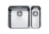 Zlewozmywak Franke Armonia AMX 160 podblatowy, półtorakomorowy, 58x45 cm - stainless steel, jedwab