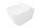 Bowl Wc with seat bezkołnierzową, Deante Round, white