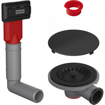 Ukryty overflow, Franke Color Line - Black mat 