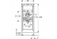Frame Geberit Duofix for urinal uniwersalny, dla armatury ukrytej, H112-130