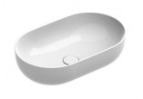 Countertop washbasin Catalano Sfera oval 60x42 cm, without tap hole, without overflow - white shine