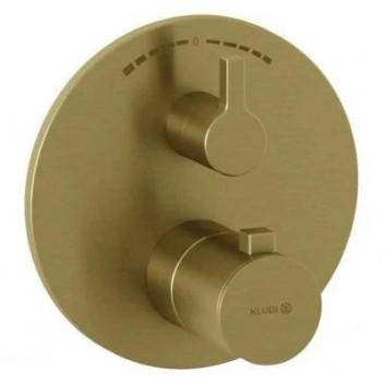 Concealed mixer bath and shower with thermostat, KLUDI NOVA FONTE Puristic - black mat 