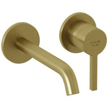 Mixer bath-shower Kludi Nova Fonte Puristic, concealed thermostatic - gold szczotkowany