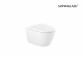 Set concealed Roca DUPLO ONE + bowl WC wall-hung ONA RIMLESS COMPACTO with soft-close WC seat SLIM, white