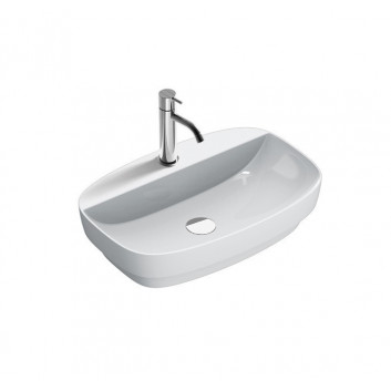 Recessed washbasin Catalano Green Lux 65x42 cm battery hole, without overflow, white - sanitbuy.pl