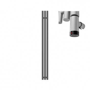 Grzejnik elektryczny Terma Rolo Hanger 120x26 cm z grzałką MOA - color RAL i colory specjalne