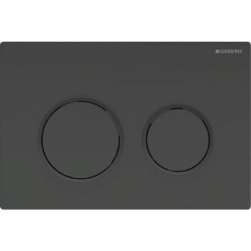 Flush button Geberit Omega20 front flushing/górny for concealed cisterns - black mat/black shine/black mat