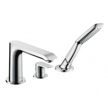 Bath tap Hansgrohe Metris, concealed, External part for connecting with spout Exafil, 2-receivers