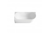 Bathtub freestanding Emporia Molly 160x78 cm, corner, left z overflow szczelinowym i syfonem Emporia - white