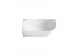 Bathtub freestanding Emporia Nuvio 158x85 cm, corner left z konglomeratu - white