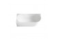Bathtub freestanding Emporia Nuvio 158x85 cm, corner left z konglomeratu - white