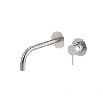 Bidet mixer Vema Tiber Steel, standing, height 151mm, spout 110mm, korek automatyczny, stainless steel inox