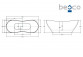 Asymmetric bathtub Besco Mini 150x70 cm right white 