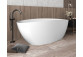 Bathtub freestanding Emporia Molly 160x78 cm, corner, left z overflow szczelinowym i syfonem Emporia - white