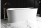 Bathtub freestanding Emporia Alia 140x70x61,5 cm z konglomeratu, bez zintegrowanego przelewu, with coating Snow White - white